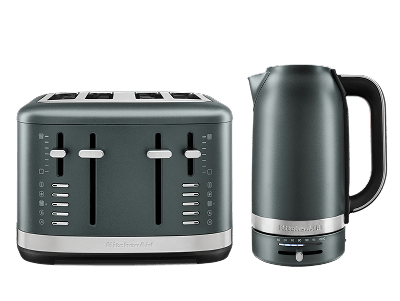 KitchenAid® Breakfast Set: Toaster 4 Slice + Electric Kettle in Juniper, bundle-KMT4109JP-KEK1701JP